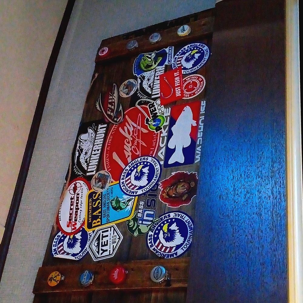 Bass sticker collage